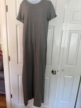 Able Gray Short-Sleeve Maxi Dress